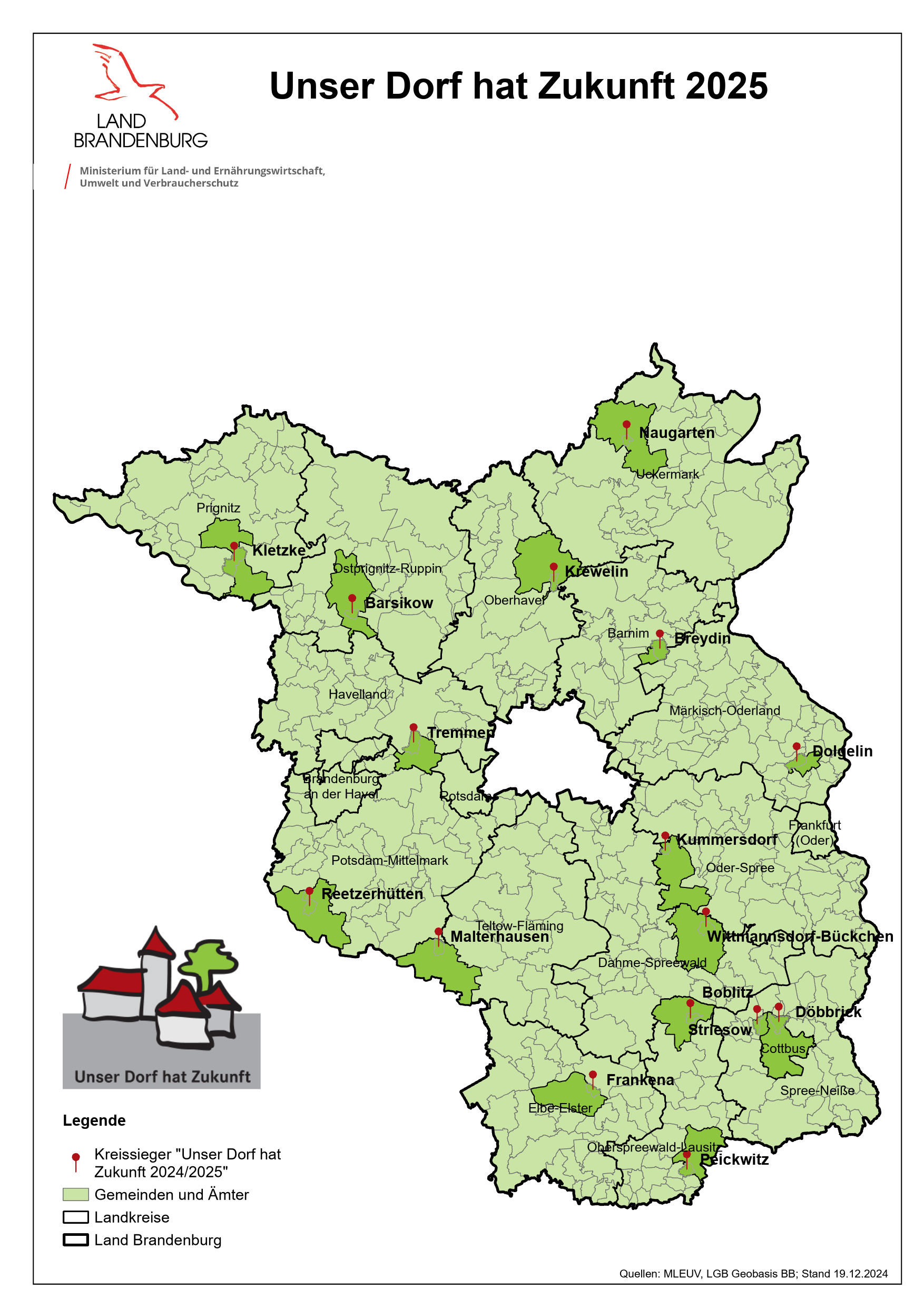 Karte Kreissieger Unser Dorf hat Zukunft 2024/25