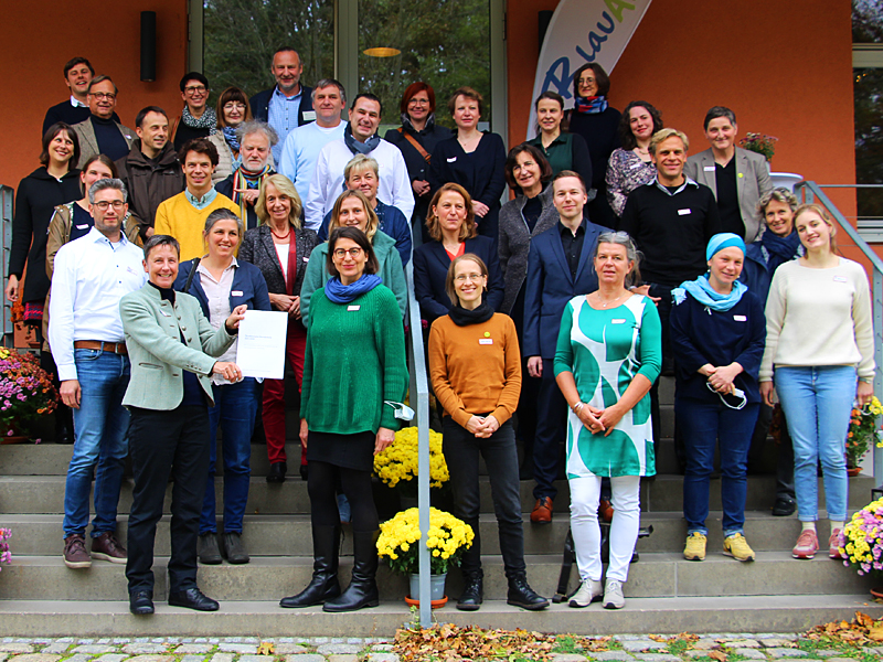 Gruppenfoto der Teilnehmenden der Abschlussveranstaltung Ökoaktionsplan Brandenburg.