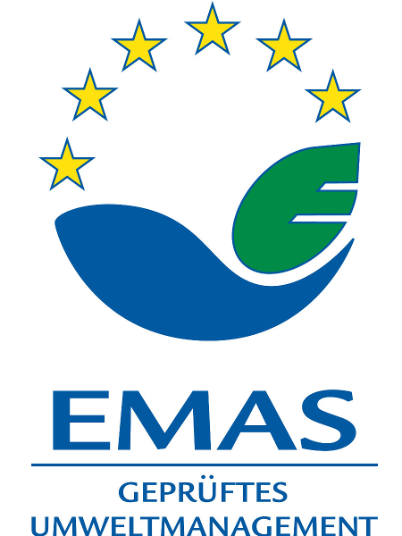 Logo des Europäischen Umwelt-Audit-Systems "Eco-Management and Audit Scheme" 