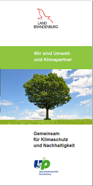 Titelblatt Flyer Umweltpartnerschaft in Brandenburg
